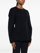 Max Mara Pure Crew Neck Sweater In Wool And Cotton