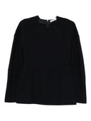 Max Mara Pure Crew Neck Sweater In Wool And Cotton