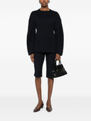 Max Mara Pure Crew Neck Sweater In Wool And Cotton
