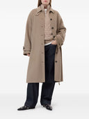 Manteau fermé à ceinture en laine