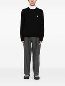 Maison Kitsune' Fox Head Wool Crewneck-tröja