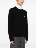 Maison Kitsune' Fox Head Wool Crewneck-tröja
