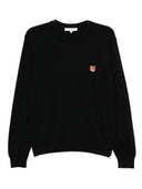 Maison Kitsune' Fox Head Wool Crewneck-tröja