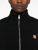 Maison Kitsune' Fox Head Cotton Zipped Sweatshirt