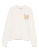 Maison Kitsune' Fox Head Wool Crewneck Jumper