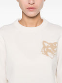 Maison Kitsune' Fox Head Wool Crewneck Jumper