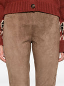 Via Masini 80 Leather Flared Leg Trousers