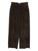 Via Masini 80 Leather Wide Leg Trousers