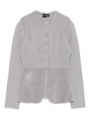 Emporio Armani jack met ronde hals en knopen