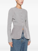 Emporio Armani jack met ronde hals en knopen