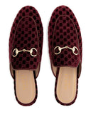 Gucci Princetown Velvet Tøfler