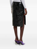 Falda midi de cuero Gucci