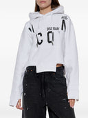 Dsquared2 Cotton Cropped Hoodie