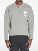 Ami Paris Ami De Coeur Wool Polo Shirt