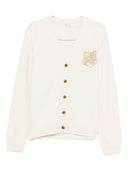 Cardigan à col en V en laine de Maison Kitsune