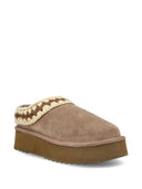 Mou Platform Clog Suede Slippers
