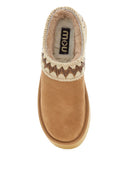 Mou Platform Clog Suede Slippers