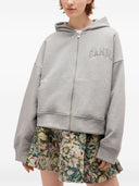 Ganni Organic Cotton Zipped Hoodie