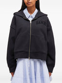 Ganni Organic Cotton Zipped Hoodie
