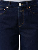 Stängda jeans med breda ben