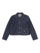 Maison Kitsune' Cropped Denim Jacket