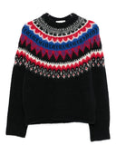 Pull ras du cou en laine fermé