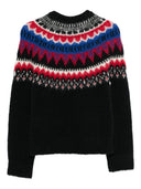 Pull ras du cou en laine fermé