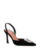 Amina Muaddi Camelia Velvet Slingback Pumps
