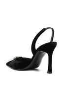 Amina Muaddi Camelia Velvet Slingback Pumps