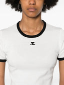 Courreges Pre Logo Baumwoll-T-Shirt