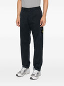 Stone Island Logo Cotton Cargo Trousers
