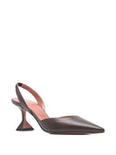 Amina Muaddi Holli Leather Slingback Pumps