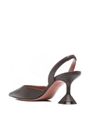 Amina Muaddi Holli Leather Slingback Pumps