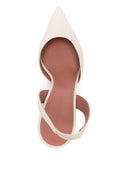 Amina Muaddi Holli Leather Slingback Pumps