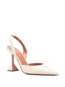 Amina Muaddi Holli Leather Slingback Pumps