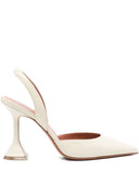 Amina Muaddi Holli Leather Slingback Pumps