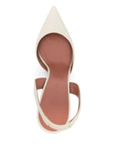 Amina Muaddi Holli Leather Slingback Pumps