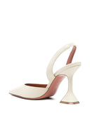 Amina Muaddi Holli Leather Slingback Pumps