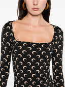 Marine Serre Moon Print Square Neck Top