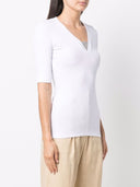Brunello Cucinelli Pull à col en V en coton