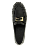 Fendi Baguette Leather Loafers