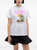 Ganni Botas Camiseta De Algodón Orgánico