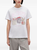 Ganni Cute Animals Organic Cotton T Shirt