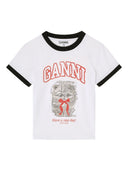Ganni Margot Kitty T-Shirt aus Bio-Baumwolle