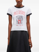Ganni Margot Kitty T-Shirt aus Bio-Baumwolle