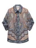 Camicia in seta Zimmermann Wanderlust