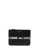 Pochette en cuir à logo Comme Des Garcons