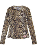 Ganni-Oberteil mit Leopardenmuster