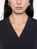 Brunello Cucinelli Camiseta De Algodón Con Cuello En V