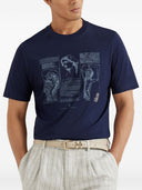 Brunello Cucinelli Printed Cotton T Shirt